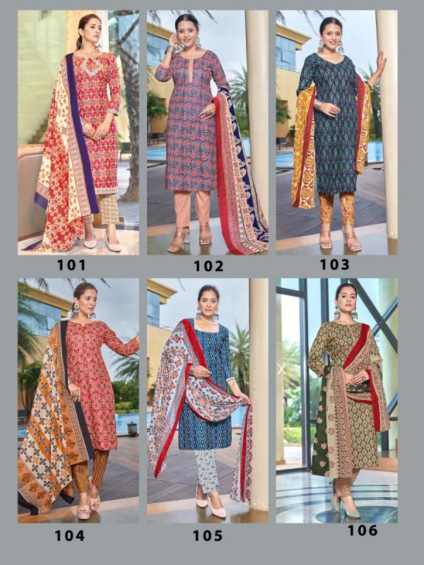 SC Sky Gold Vol-1 – Ajrak Special Kurti Pant With Dupatta